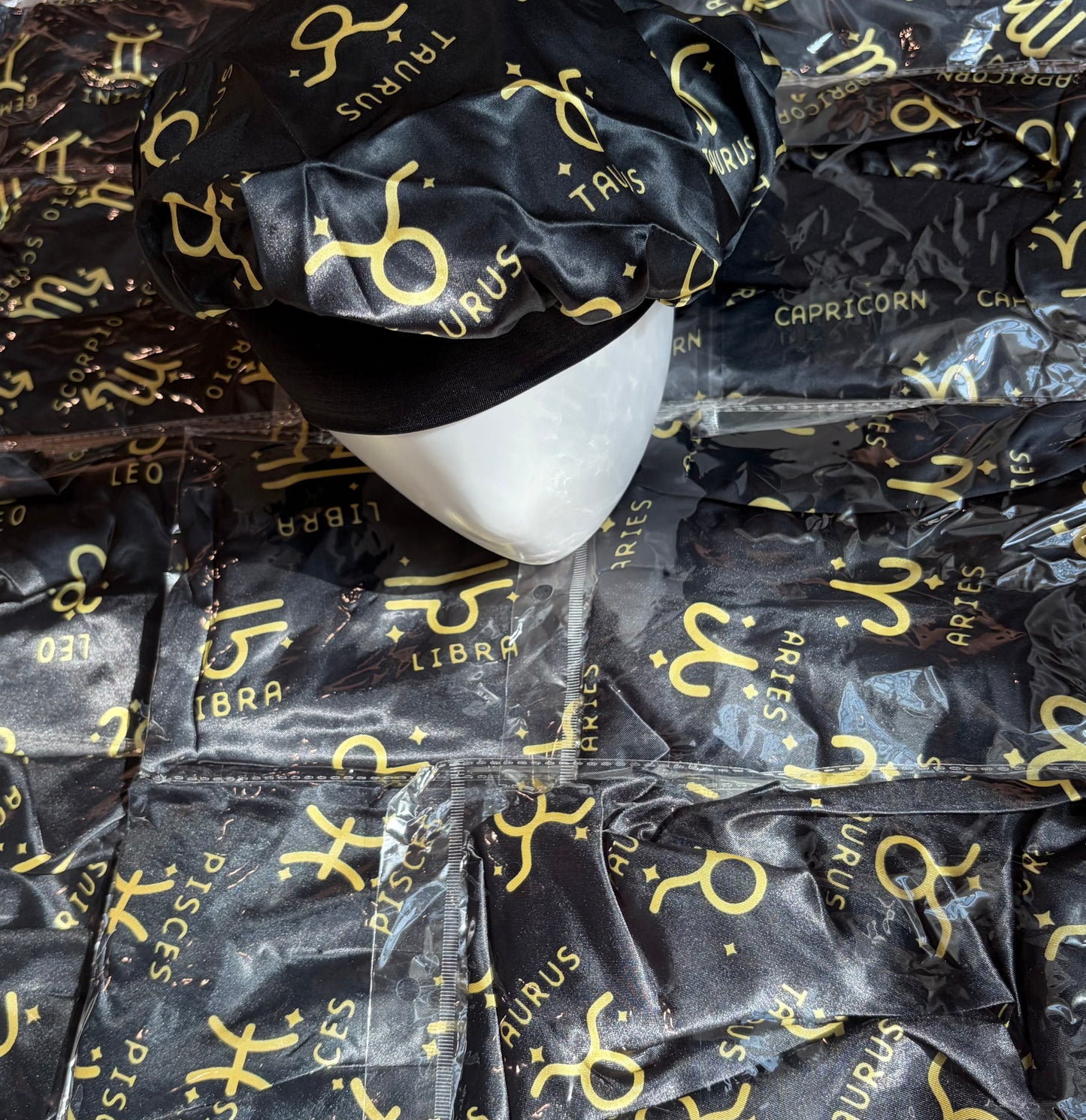 ZODIAC BONNETS ( Yellow & Black )