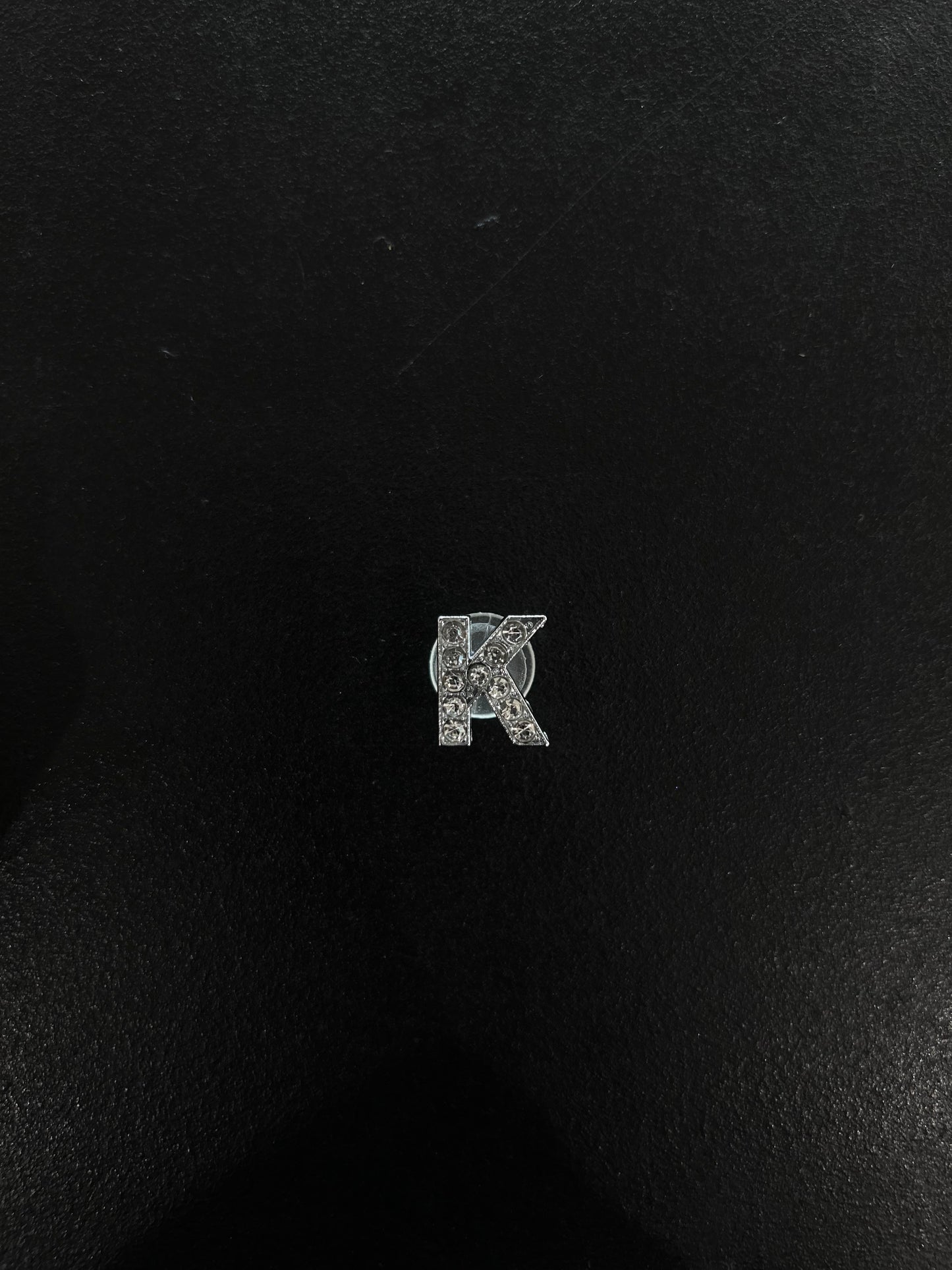 Silver Rhinestone Alphabet Croc Charms